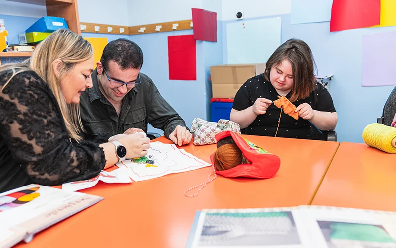 group of people learning